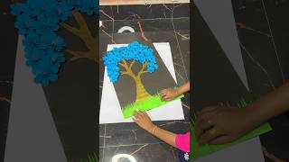 Beautiful Tree Wall Decor Idea short reel youtubeshort viral trending diycrafts walldecor [upl. by Basilius]