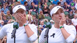 Elina Svitolinas emotional words on Ukraine  Fourth round Oncourt Interview  Wimbledon 2024 [upl. by Hoshi]