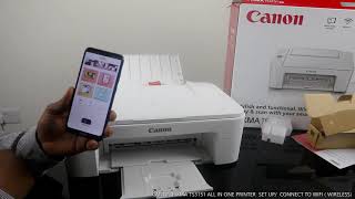 CANON PIXMA TS3151 ALL IN ONE PRINTER SET UP  CONNECT TO WIFI WIRELESS [upl. by Gnort]