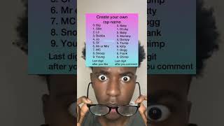 Create your own rap name 😭 foryou rap subscribe [upl. by Anoved]