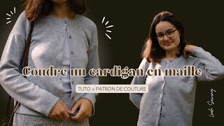 Je couds un cardigan en maille  Leah Sewing [upl. by Atrice383]