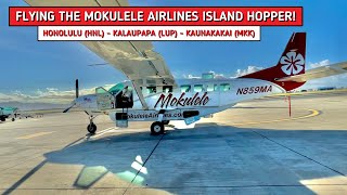 REVIEW  Mokulele Airlines  Honolulu HNL  Kalaupapa LUP  Kaunakakai MKK  Cessna 208 [upl. by Lewanna]