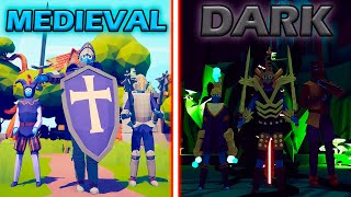 MEDIEVAL TEAM vs DARK TEAM  Totally Accurate Battle Simulator  TABS [upl. by Ahsahtan717]