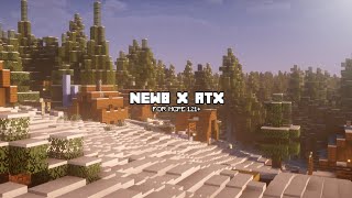 NEWB X RTX SHADERS TERBARU RINGAN NO LAG  MCPE 121  MINECRAFT BEDROCK EDITION [upl. by Anahsit]