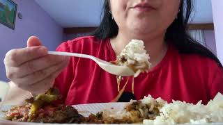 KARNIYARIK  PİLAV 🍚 ASMR  TÜRKÇE ASMR  MUKBANG  NO TALKING [upl. by Shanan]