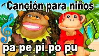 Canción pa pe pi po pu  El Mono Sílabo  Videos Infantiles  Educación para Niños [upl. by Jaime]