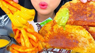 ASMR CRISPY CHICKEN TACO amp CHEESY NACHO FRIES MUKBANG FAST FOOD TACO BELL EATING SOUNDS ASMR PHAN [upl. by Tiga]