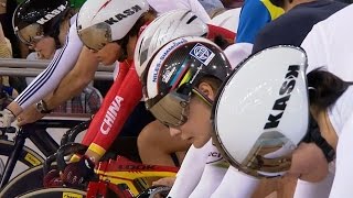 Womens Keirin Final  2014 Track Cycling World Cup  London [upl. by Beckman72]