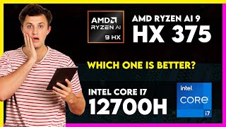 AMD Ryzen AI 9 HX 375 vs Intel Core i7 12700H Comparison [upl. by Ybsorc]