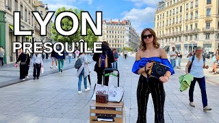 LYON  FRANCE Walking Tour 4K  LYON PRESQUÎLE [upl. by Litch930]