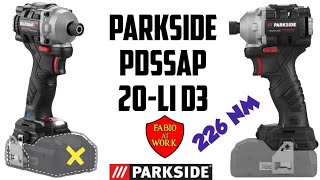 avvitatore a percussione parkside performance brushless PDSSAP 20LI D3 [upl. by Coralie]