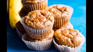 Healthy Banana Muffins with Applesauce [upl. by Botti]