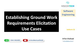 SE 11 Establishing Groundwork for Requirements Elicitation and Use Cases in Urdu by Arfan Shahzad [upl. by Ymled317]