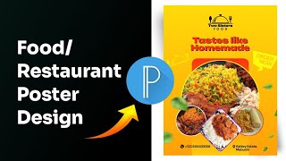 Learn How To Design Food Poster Design on your Smartphone  Pixellab Tutorial [upl. by Ahseit764]