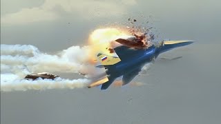 THE WORLD IS SHOCKED FIRST AIR COMBAT US F16 AND RUSSIAN SU57 Look What Happened [upl. by Sorazal]