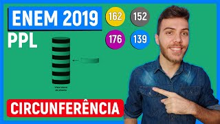 🛑CIRCUNFERÊNCIA  162 Enem 2019 PPL  O dono de um salão de festas precisa decorar cinco pilastras [upl. by Walls]