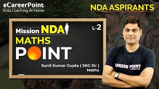 Point Lecture  2  NDA Aspirants  Maths  SKG Sir  eCareerPointJEE [upl. by Soble127]