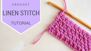 CROCHET Linen Moss Stitch tutorial  Bella Coco [upl. by Krishna]