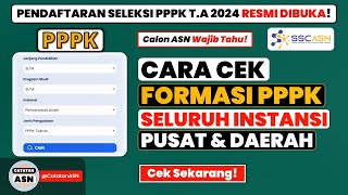 Cara Cek Formasi PPPK Seluruh Instansi Pusat dan Daerah – Cara Mencari Formasi PPPK 2024 [upl. by Saunder]