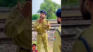 Train Fatne Wali Hey😲 train ytshorts police trainstation shorts viralvideo trending comedy [upl. by Murtha]