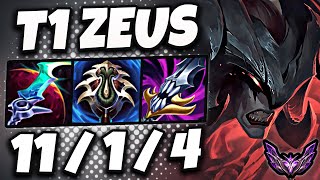 T1 Zeus Aatrox vs Rengar TOP  Triple Kill  Korea Master Patch 1411 ✅ [upl. by Erlin483]