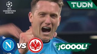 ¡GOLEADA Zieliński define de penal  Nápoli 00 Frankfurt  Champions League 202223 8vos  TUDN [upl. by Yerdua]