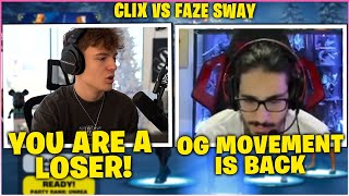 CLIX amp PETERBOT Uses NEW MOVEMENT Against FaZe SWAY in 2v2 ZONE Wars WAGER Fortnite Moments [upl. by Ained]