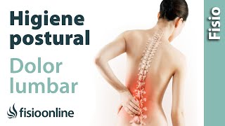 Higiene postural para el dolor lumbar [upl. by Katerina880]