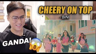 BINI  Cherry On Top Official Music Video  SINGER REACTION [upl. by Dorehs]