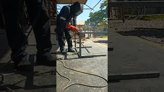 welding steel table using E 6013 [upl. by Potter]