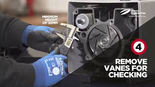 How To Check And Replace Vanes VTN 41 Dry Running Rotary Vane Vacuum Pump [upl. by Alli]