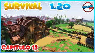 Establo y Granja de Lana  Minecraft Survival Capitulo 13 [upl. by Ahsenroc]