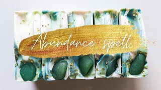 Abundance Intention Soap  In The Pot Swirl green aventurine and glitter oh my [upl. by Nalim165]