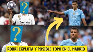 RODRI EXPLOTA Y POSIBLE TOPO EN EL VESTUARIO DEL REAL MADRID [upl. by Karil]