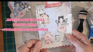 Get Creative with Japanese Paper Doll Junk Journal Cards [upl. by Nauqet294]