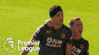 Raul Jimenez scores emotional goal to put Wolves ahead  Premier League  NBC Sports [upl. by Willin]