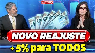 SAIU REAJUSTE EXTRA de 5 no NOVO ABONO para os APOSENTADOS INSS  QUEM GANHAM o MÍNIMO e ACIMA [upl. by Sinnard]