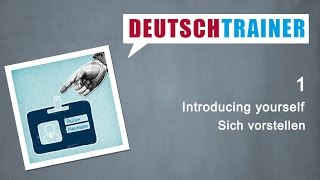 German for beginners A1A2  Deutschtrainer Introducing yourself [upl. by Mauri]