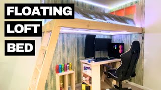 You Wont Believe This DIY Loft Bed with DESK and GAMING SPACE BENEATH [upl. by Etnaik]