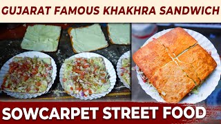 North Madras Street Food Khakhra Cheese Sandwich  Quick Chaats  Indian Street Foods [upl. by Kiley]