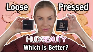 HUDA BEAUTY EASY BAKE PRESSED POWDER VS LOOSE SETTING POWDER \ Which Is Better [upl. by Male653]