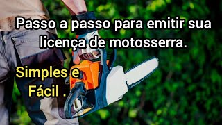 Como cadastrar motosserra e emitir licença online no Ibama if licença stihl husqvarna [upl. by Aivila320]