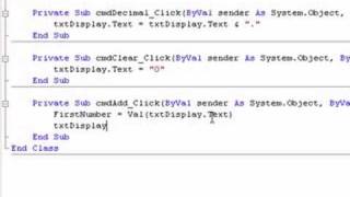 53 2 Creating a Calculator in Visual Basic Part Two [upl. by Ibby872]