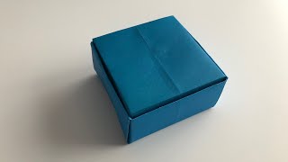 Schachtel mit Deckel basteln  Origami Box mit Papier falten  Geschenkbox DIY [upl. by Nedlog]