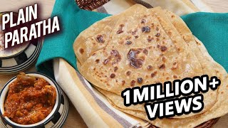 Plain Paratha Recipe  Homemade Paratha Recipe  Paratha Recipe Indian  How To Make Paratha  Ruchi [upl. by Camroc]