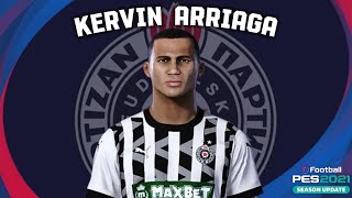 Kervin Arriaga🇭🇳 FK Partizan How to create in Pes 2021 [upl. by Yslehc]