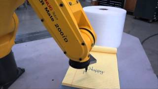 Happy Birthday Sharpie Test  Fanuc LR Mate 200iD [upl. by Nej282]