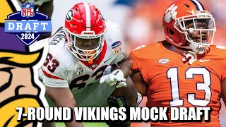 7Round Minnesota Vikings Mock Draft  Updated Depth Chart Buy the House Then the Insurance [upl. by Cavill]