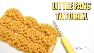 CROCHET LITTLE FANS TUTORIAL  Bella Coco Crochet SPON [upl. by Dnalel]