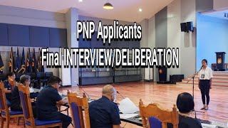 PNP RecruitmentFinal interview and Deliberation [upl. by Grounds]